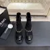 Chanel 26AW Square‑Toe Chain Chunky Heel Combat Boots #A68658