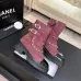 Chanel 26AW Square‑Toe Chain Chunky Heel Combat Boots #A68659