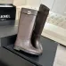 Chanel 26B CC Buckle Knee‑High Rider Boots 2.5cm Heel #A68649