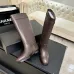 Chanel 26B CC Buckle Knee‑High Rider Boots 2.5cm Heel #A68649