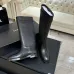 Chanel 26B CC Buckle Knee‑High Rider Boots 2.5cm Heel #A68651