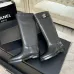 Chanel 26B CC Buckle Knee‑High Rider Boots 2.5cm Heel #A68651