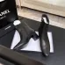 Chanel Black Leather Ankle Boots with Gold Tone Side Zip and Pointed Toe #A69864