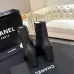 Chanel Black Leather Ankle Boots with Gold Tone Side Zip and Pointed Toe #A69864