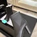 Chanel Black Leather Ankle Boots with Turquoise Cap Toe & Gold CC Logo, Side Zip Closure #A69911