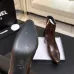 Chanel Brown Leather Ankle Boots for Women – Pointed Toe, Gold Zip Detail, Mid-Heel #A69863