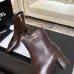 Chanel Brown Leather Ankle Boots for Women – Pointed Toe, Gold Zip Detail, Mid-Heel #A69863