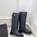 Chanel CC Metal Buckle Flat Knee‑High Rider Boots #A68644