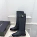 Chanel CC Metal Buckle Flat Knee‑High Rider Boots #A68644