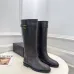 Chanel CC Metal Buckle Flat Knee‑High Rider Boots #A68646