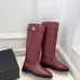 Chanel CC Metal Buckle Flat Knee‑High Rider Boots #A68647
