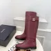 Chanel CC Metal Buckle Flat Knee‑High Rider Boots #A68647
