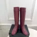 Chanel CC Metal Buckle Flat Knee‑High Rider Boots #A68647