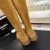 Chanel Classic Double‑C Suede Calfskin Knee‑High Riding Boots #A68550