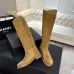 Chanel Classic Double‑C Suede Calfskin Knee‑High Riding Boots #A68550