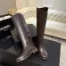 Chanel Classic Double‑C Suede Calfskin Knee‑High Riding Boots #A68552