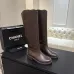 Chanel Classic Double‑C Suede Calfskin Knee‑High Riding Boots #A68552