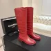 Chanel Classic Double‑C Suede Calfskin Knee‑High Riding Boots #A68553