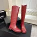 Chanel Classic Double‑C Suede Calfskin Knee‑High Riding Boots #A68553
