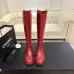 Chanel Classic Double‑C Suede Calfskin Knee‑High Riding Boots #A68553