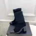 Chanel Double C Colorblock Sock Ankle Boots 7.5cm Heel #A68531
