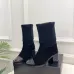 Chanel Double C Colorblock Sock Ankle Boots 7.5cm Heel #A68531