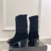 Chanel Double C Colorblock Sock Ankle Boots 7.5cm Heel #A68531