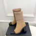 Chanel Double‑C Color Block Sock Ankle Boots 7.5cm Heel #A68533