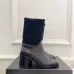 Chanel Double‑C Color Block Sock Ankle Boots 7.5cm Heel #A68534