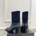 Chanel Double‑C Color Block Sock Ankle Boots 7.5cm Heel #A68534