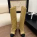 Chanel Knee - High Boots: Diverse Textures, Gold Chains, a Showcase of Luxe Creativity #B54142