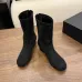Chanel Stretch Suede Double‑C Side‑Zip Ankle Boots 5cm Heel #A68601