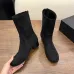 Chanel Stretch Suede Double‑C Side‑Zip Ankle Boots 5cm Heel #A68601