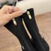 Chanel Stretch Suede Double‑C Side‑Zip Ankle Boots 5cm Heel #A68601
