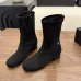Chanel Stretch Suede Double‑C Side‑Zip Ankle Boots 5cm Heel #A68601