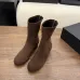 Chanel Stretch Suede Double‑C Side‑Zip Ankle Boots 5cm Heel #A68602