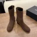 Chanel Stretch Suede Double‑C Side‑Zip Ankle Boots 5cm Heel #A68602