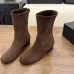 Chanel Stretch Suede Double‑C Side‑Zip Ankle Boots 5cm Heel #A68602