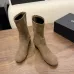 Chanel Stretch Suede Double‑C Side‑Zip Ankle Boots 5cm Heel #A68603