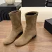Chanel Stretch Suede Double‑C Side‑Zip Ankle Boots 5cm Heel #A68603