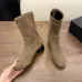 Chanel Stretch Suede Double‑C Side‑Zip Ankle Boots 5cm Heel #A68603