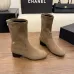 Chanel Stretch Suede Double‑C Side‑Zip Ankle Boots 5cm Heel #A68603