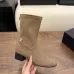Chanel Stretch Suede Double‑C Side‑Zip Ankle Boots 5cm Heel #A68603