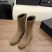 Chanel Stretch Suede Double‑C Side‑Zip Ankle Boots 5cm Heel #A68603