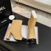 Chanel Women’s Beige & Black Cap-Toe Ankle Boots with Gold Zip and Block Heel #A69909