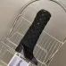 Chanel Women’s Black Knit Over-the-Knee Boots with Suede Toe Cap & Diamond Pattern #A69850
