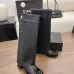 Chanel Women’s Black Leather Knee-High Boots with Gold CC Hardware & Gloss Toe Cap #A69847