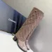 Chanel Women’s Brown Knit Over-the-Knee Boots with Suede Toe Cap & Diamond Pattern #A69849