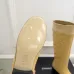 Chanel Yellow Quilted Knee Boots with Iconic CC Logo, Smooth Suede & Patent Leather Trim #A69868