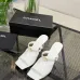 Chanel 2026 Double‑Strap Square‑Toe Heel Slide Sandals #A68680